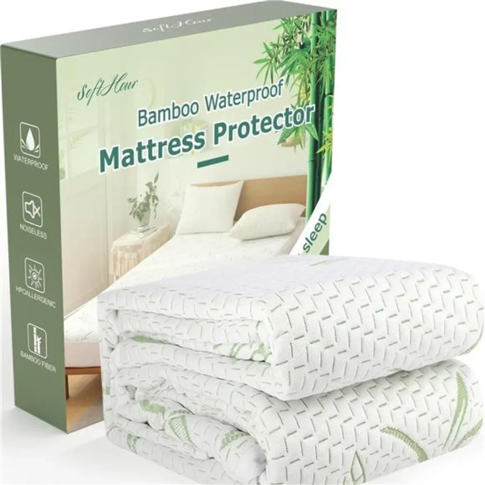 New Queen Mattress Protector Waterproof Mattress Washable Bamboo Rayon Mattress